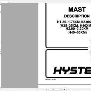 Hyster Forklift Full Service Manuals Parts Manua 2