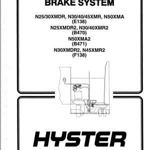 Hyster Forklift Class 2 Electric Motor Narrow Aisle Trucks E138 N3050XMRXMA Service Manuals 1