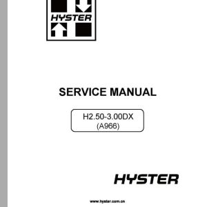 Hyster Forklift Class 5 Internal Combustion Engine Trucks A966 H253DX Service Manuals 1