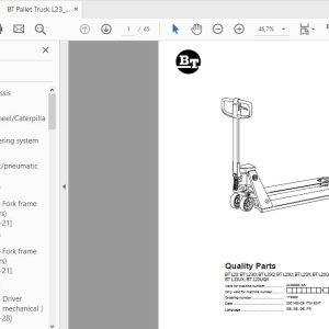 BT Pallet Truck L2323O23Q23U23X23QX23UX23UQX 2430800AA Quality Parts179900 1