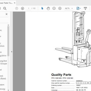 BT Power Pallet Truck PPS 1000MX1200MX 329900AA Quality Parts 166907 1