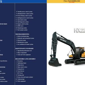 Hyundai Heavy Equipment Service Manual New Updates 2019 DVD0