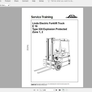 Linde Forklift Series 324E16 Service Manuals 1