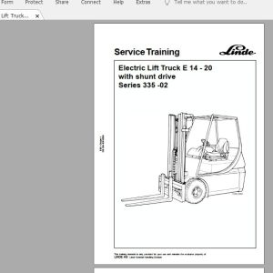 Linde Forklift Series 33502E 14 20ST Service Manuals 1