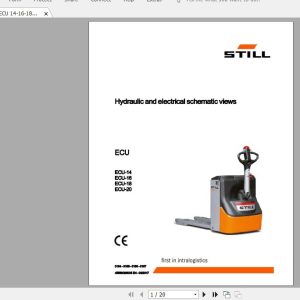 Still Sted ECU 14 16 18 20 0164 0167 Electrical Hydraulic Schematics 1
