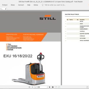 Still Sted Forklift EXU 16182022 11528069010 0710 Spare Parts Catalog 1