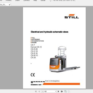 Still Sted Series CXCXDCXMCXSCXHKANVAN Electrical Hydraulic Schematics 1