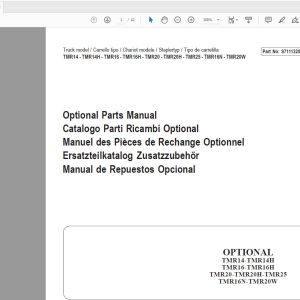 YALE TECNA Series TMR14162025 TMR141620H TMR16N20W S71113200030 Optional Parts Manual 1