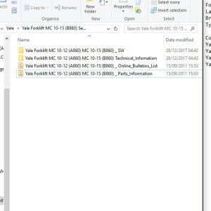 Yale Forklift MC 10 15 B860 Service Manuals 1