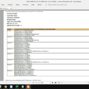 Yale Forklift MC 12 15 A860 Service Manuals 1