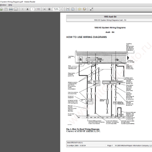 Audi S4 1992 1993 System Wiring Diagram 1