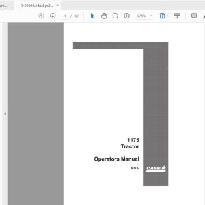 Case IH Tractor 1175 Operators Manual9 3164 1