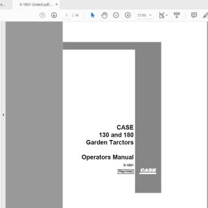 Case IH Tractor 130 and 180 Garden Operators Manual9 1801 1