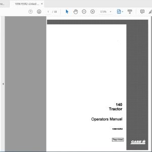 Case IH Tractor 140 Operators Manual1096193R2 1