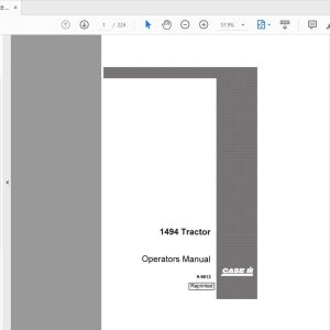 Case IH Tractor 1494 Operators Manual9 9812 1