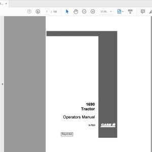 Case IH Tractor 1690 Operators Manual9 7523 1
