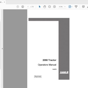 Case IH Tractor 2090 Operators Manual9 6374 1