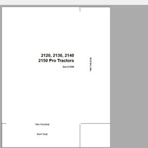 Case IH Tractor 2120 2130 2140 2150 Pro Operators Manual6 5390 1