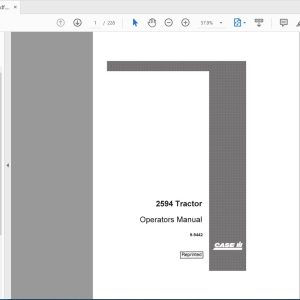 Case IH Tractor 2594 Operators Manual9 9442 1