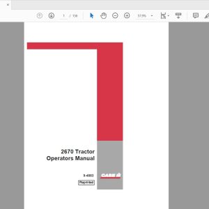 Case IH Tractor 2670 Operators Manual9 4883 1