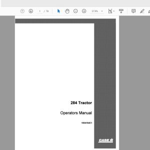 Case IH Tractor 284 Operators Manual1004164C1 1