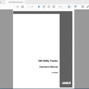 Case IH Tractor 340 Utility Operators Manual1014185R6 1