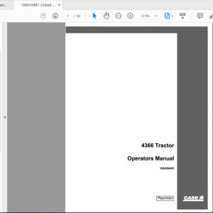 Case IH Tractor 4366 Operators Manual1084394R1 1