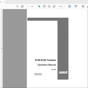 Case IH Tractor 5130 5140 COMPLETE Operators Manual9 13742 1