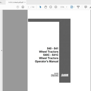 Case IH Tractor 540540C 541541C Wheel Operators Manual9 912 1