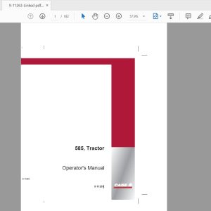 Case IH Tractor 585 Operators Manual9 11263 1