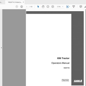 Case IH Tractor 656 Operators Manual1082671R2 1
