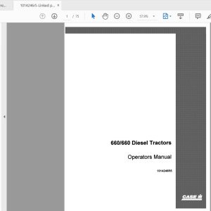Case IH Tractor 660660 Diesel Operators Manual1014246R5 1