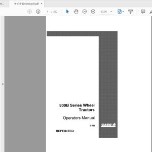 Case IH Tractor 800B Series Gas Wheel Tractor  LP GAS Operators Manual9 433 1
