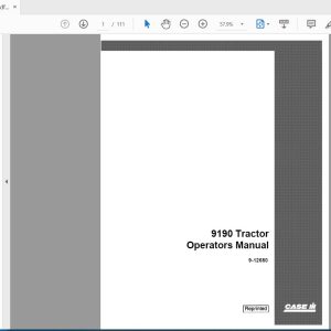 Case IH Tractor 9190 Operators Manual9 12680 1