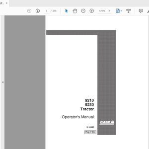 Case IH Tractor 9210 9230 Operators Manual9 18493 1