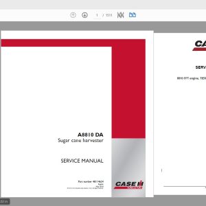 Case IH Tractor A8810 DA Sugar Cane Harvester Service Manual48114624 1