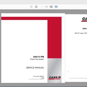 Case IH Tractor A8810 MR Cane Harvester Service Manual48063631 1