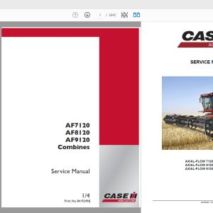 Case IH Tractor AF7120 AF8120 AF9120 Combines Service Manual84192494 1