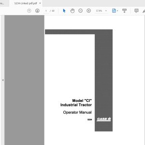Case IH Tractor CI Operators Manual5234 1