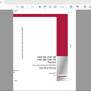 Case IH Tractor CVX 120 CVX 130 CVX 150 CVX 170 Operators Manual6 21131 1