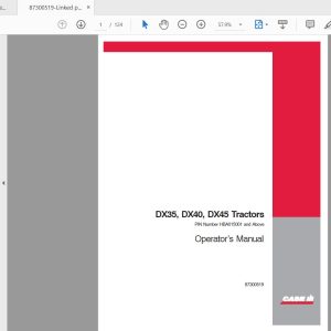 Case IH Tractor DX35 DX40 DX45 Compact Operators Manual87300519 1