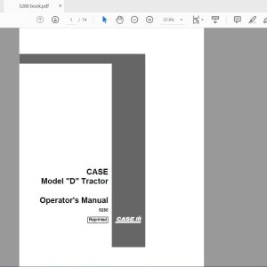 Case IH Tractor D Operators Manual5280 1