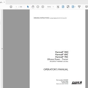 Case IH Tractor Farmall 55C65C75C Operators Manual51519287 1