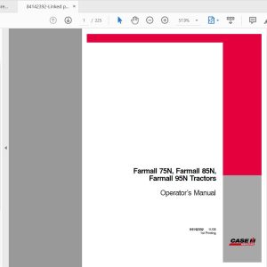 Case IH Tractor Farmall 75NFarmall 85N Farmall 95N Operators Manual84142392 1