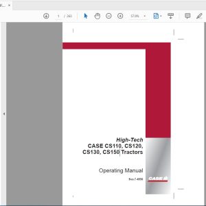 Case IH Tractor High Tech CASE CS110 CS120 CS130 CS150 Operators Manual7 4890 1