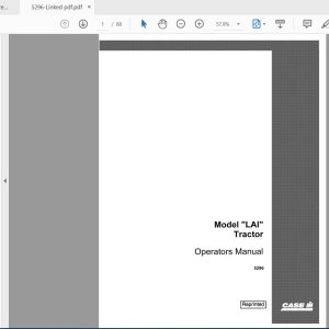 Case IH Tractor LAI Operators Manual5296 1