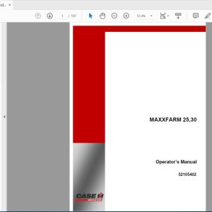 Case IH Tractor MAXXFARM 2530 Operators Manual52105402 1