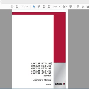 Case IH Tractor MAXXUM 100110115125140 X LINE Operators Manual82999345 1