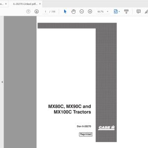 Case IH Tractor MX80C MX90C MX100C Operators Manual6 20270 1