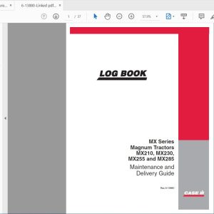 Case IH Tractor MX Series Magnum Tractors Maintenance And Delivery Guide Operators Manual6 13880 1